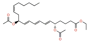 Ethyl (5S,6E,8E,10E,12S,14Z)-5,12-diacetoxy-6,8,10,14-eicosatetraenoate